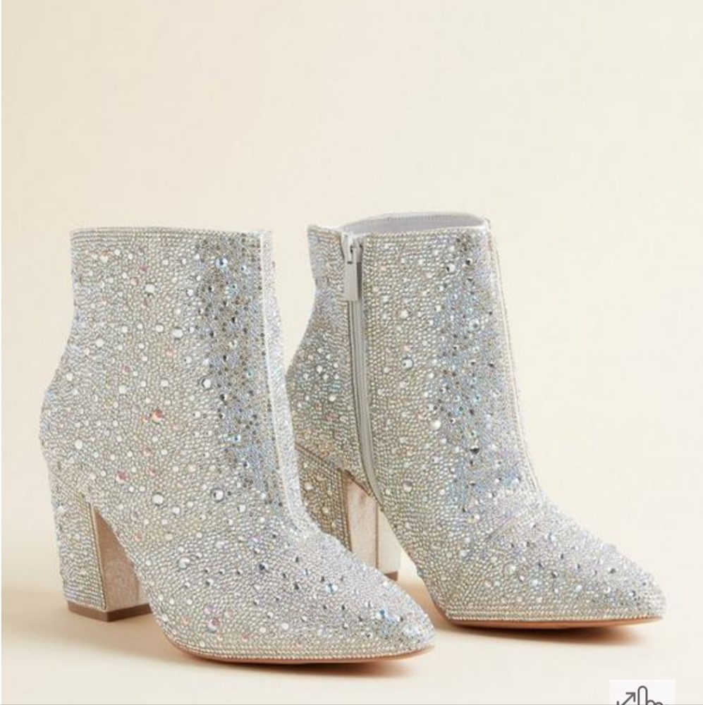 Torrid x Betsey Johnson Rhinetone Heel Bootie (WW)